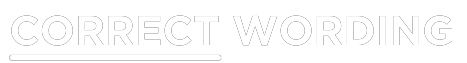 Correct Wording Logo