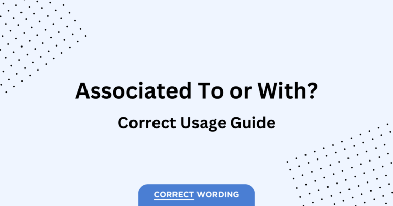 associated to or with usage guide