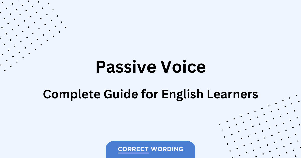 passive voice guide