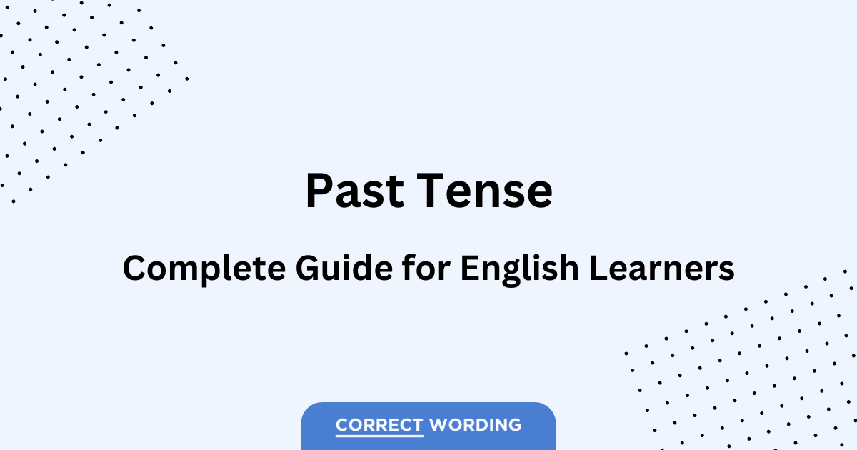 past tense guide