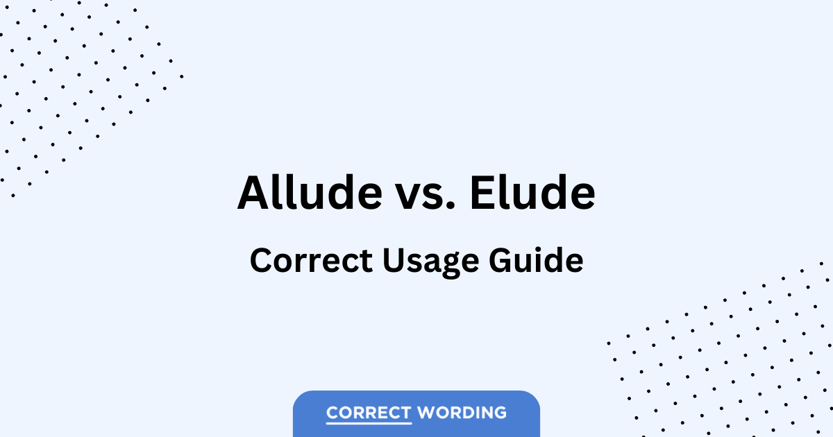 allude vs elude usage guide