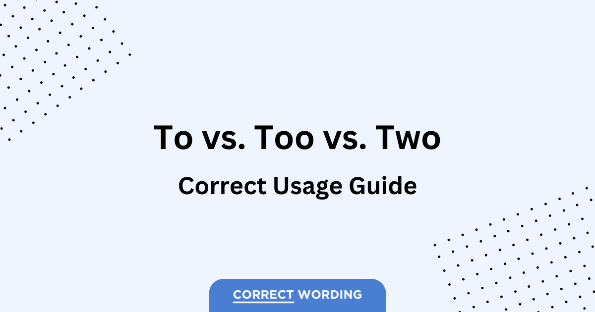 to too two usage guide