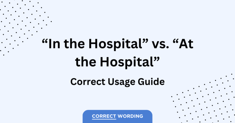 “In the Hospital” vs. “At the Hospital” – Understanding Location Contexts