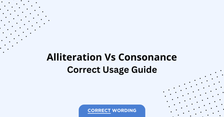 Alliteration vs. Consonance - Which is Correct?