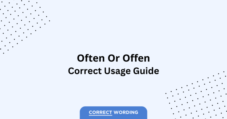 Often vs. Offen - Which is Correct?