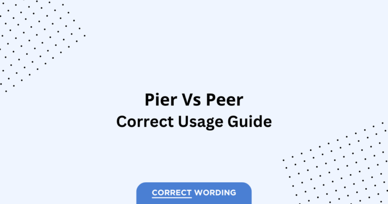 Pier vs. Peer - Which is Correct?