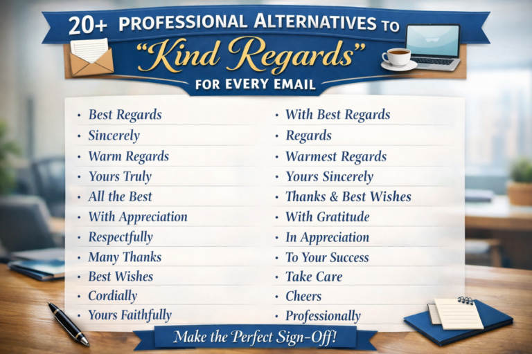 20+ Professional Alternatives to Kind Regards for Every Email