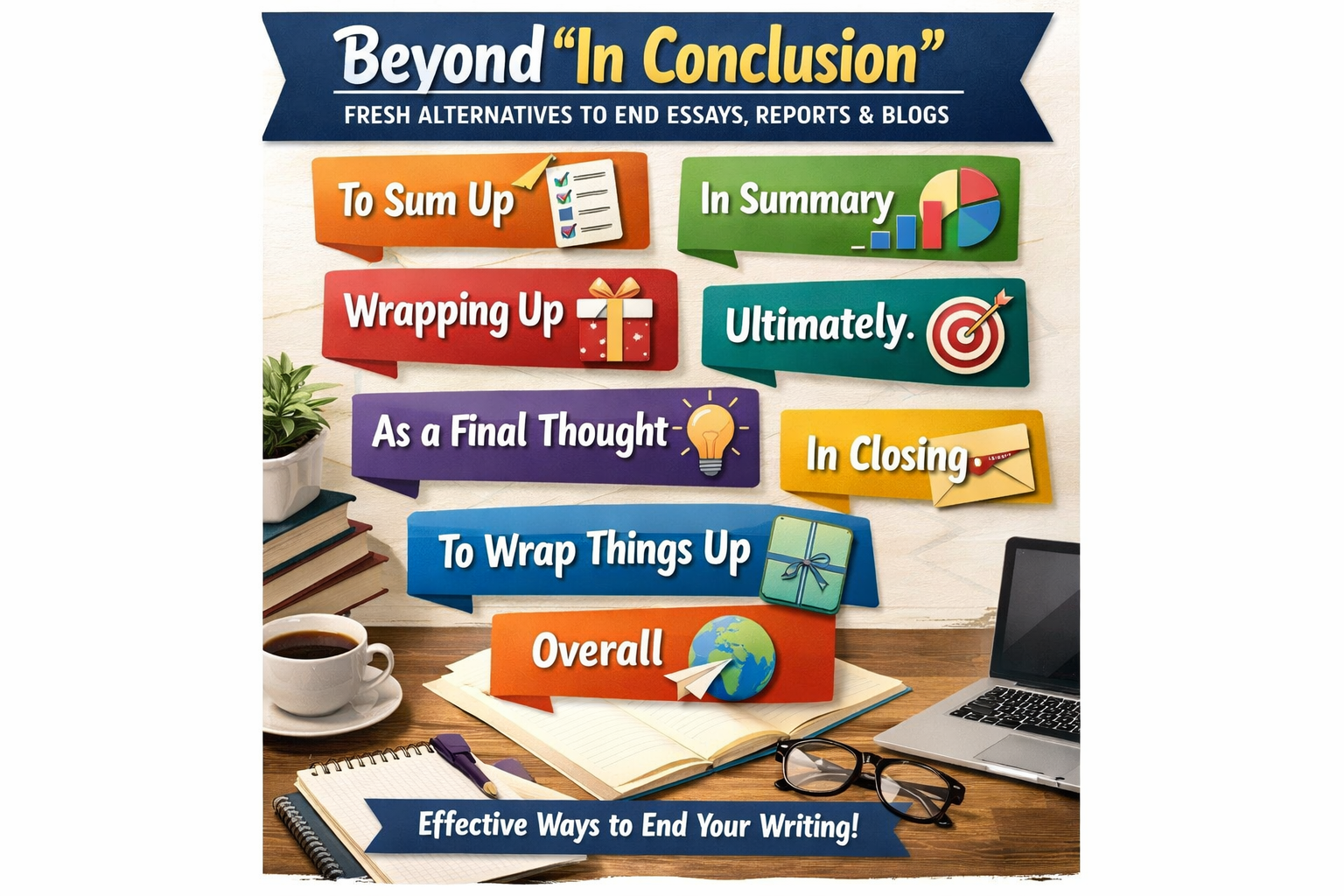 Beyond "In Conclusion": Fresh Alternatives to End Essays, Reports & Blogs