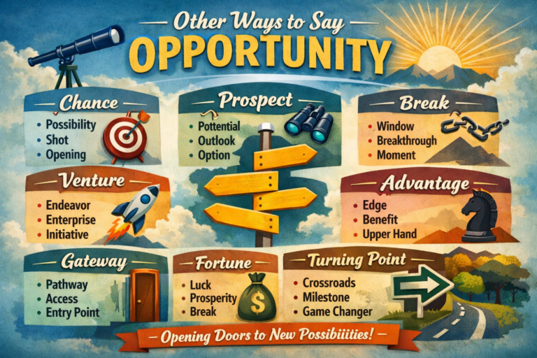 Other Ways to Say Opportunity: Fresh Synonyms for Every Context