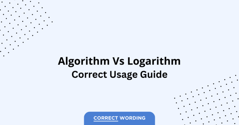 Algorithm vs. Logarithm - Which is Correct?