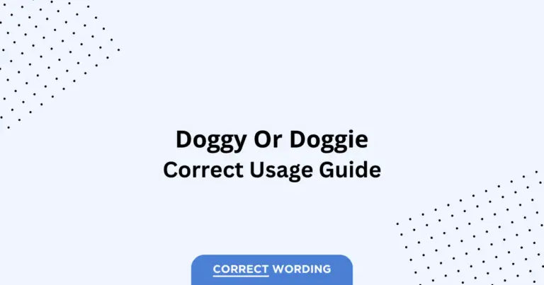 Doggy vs. Doggie - Which is Correct?