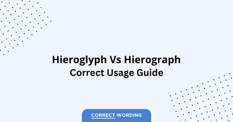 Hieroglyph vs. Hierograph - Which is Correct?
