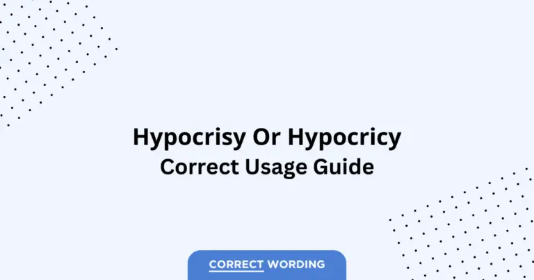 Hypocrisy vs. Hypocricy - Which is Correct?