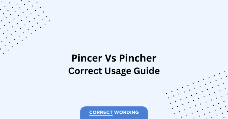 Pincer vs. Pincher - Which is Correct?