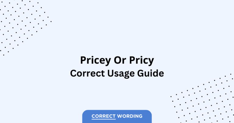 Pricey vs. Pricy - Which is Correct?