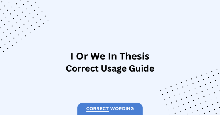 I vs. We - Which is Correct?