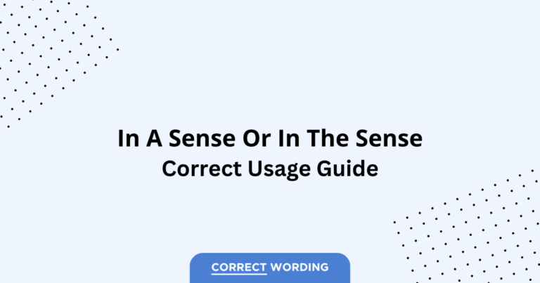 In a Sense vs. In the Sense - Which is Correct?