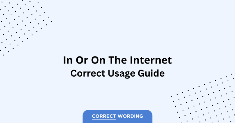 In the Internet vs. On the Internet - Which is Correct?