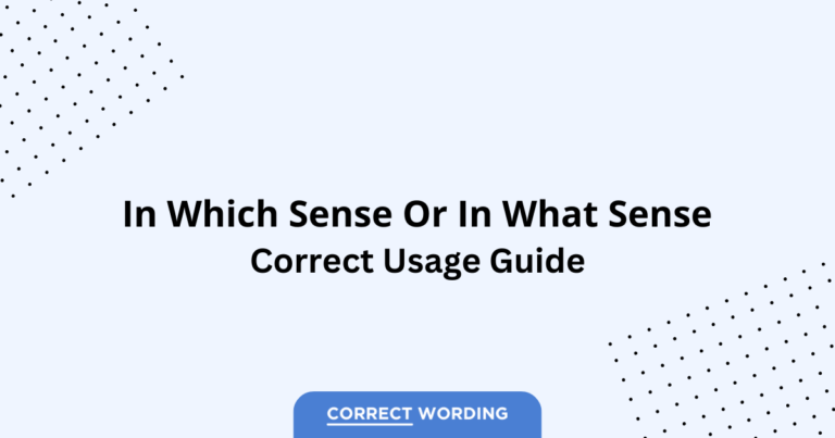 In Which Sense vs. In What Sense - Which is Correct?