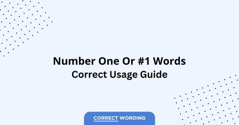 Number One vs. #1 - Which is Correct?