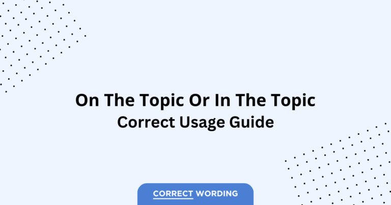 On the Topic vs. In the Topic - Which is Correct?