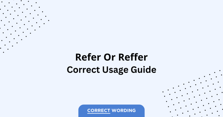 Refer vs. Reffer - Which is Correct?